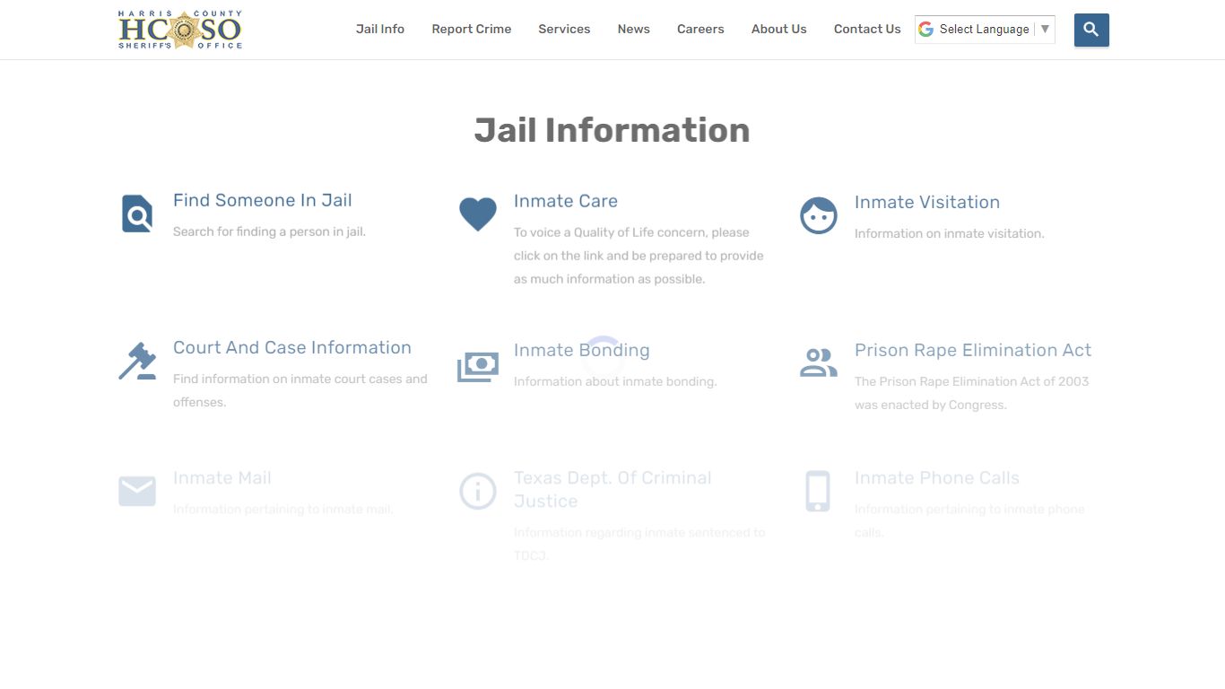 Jail Information—Harris County Texas Sheriff's Office
